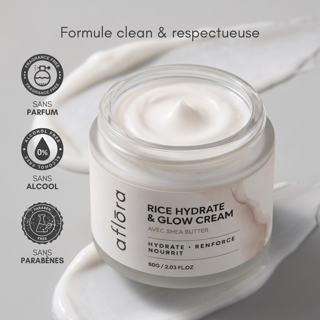 Aflōra Rice Hydrate & Glow Face Cream - 60g