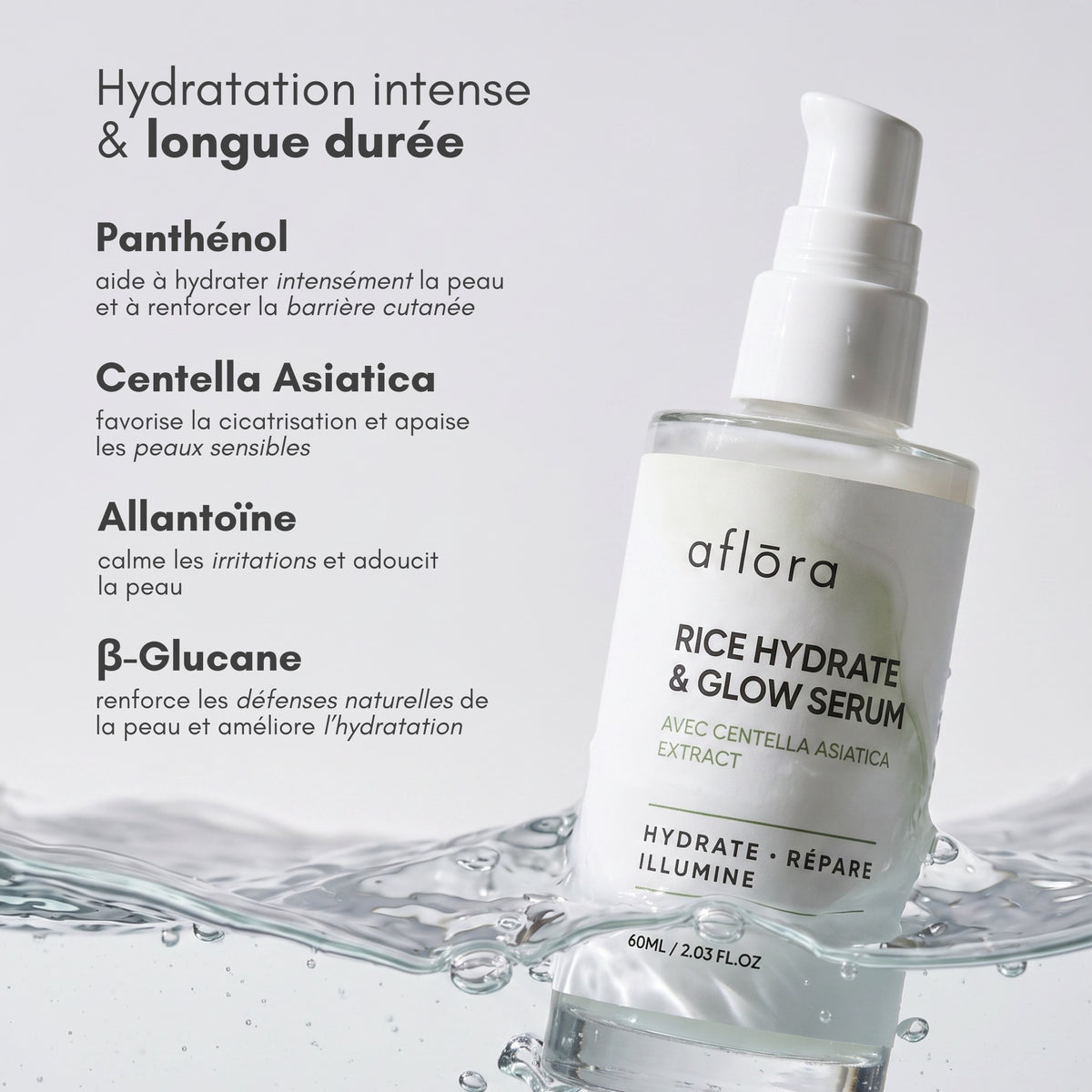 Aflōra Rice Hydrate & Glow Face Serum - 60ml