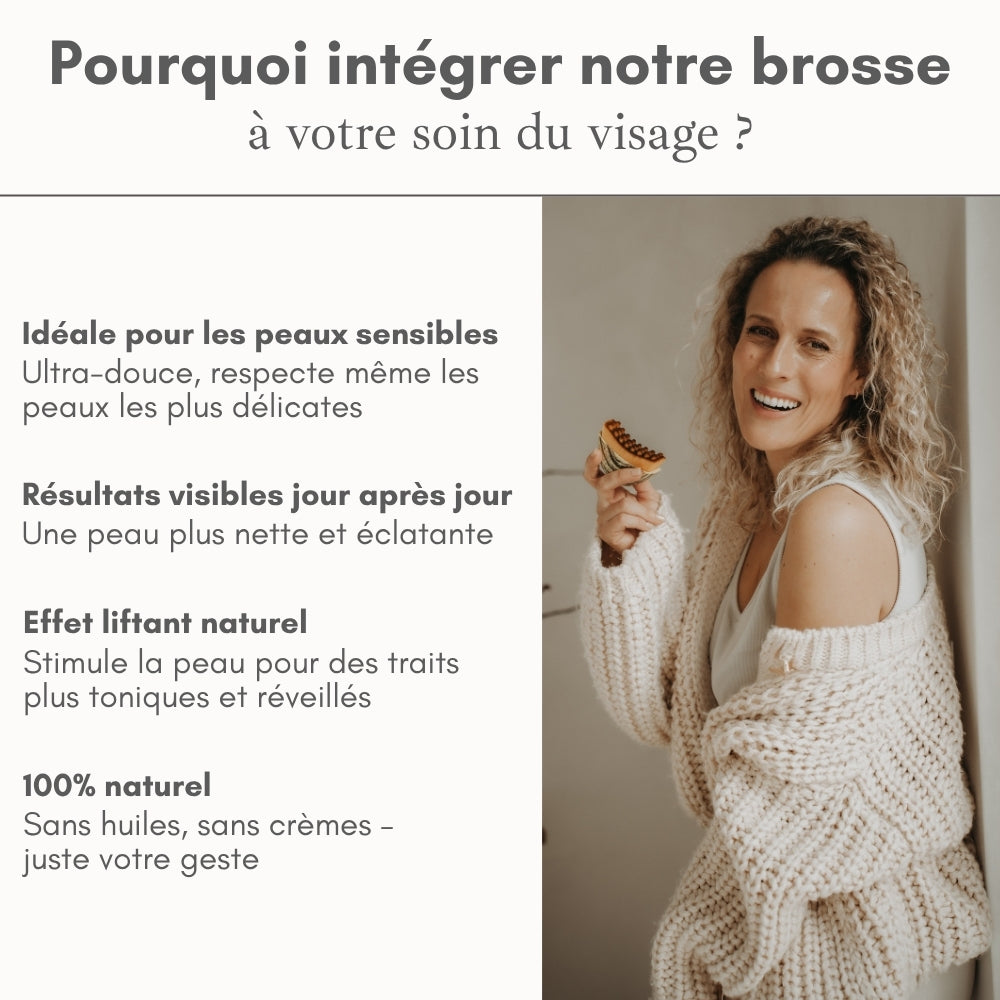 FlōGlow – Lymphdrainage Gesichtsbürste Kobido 